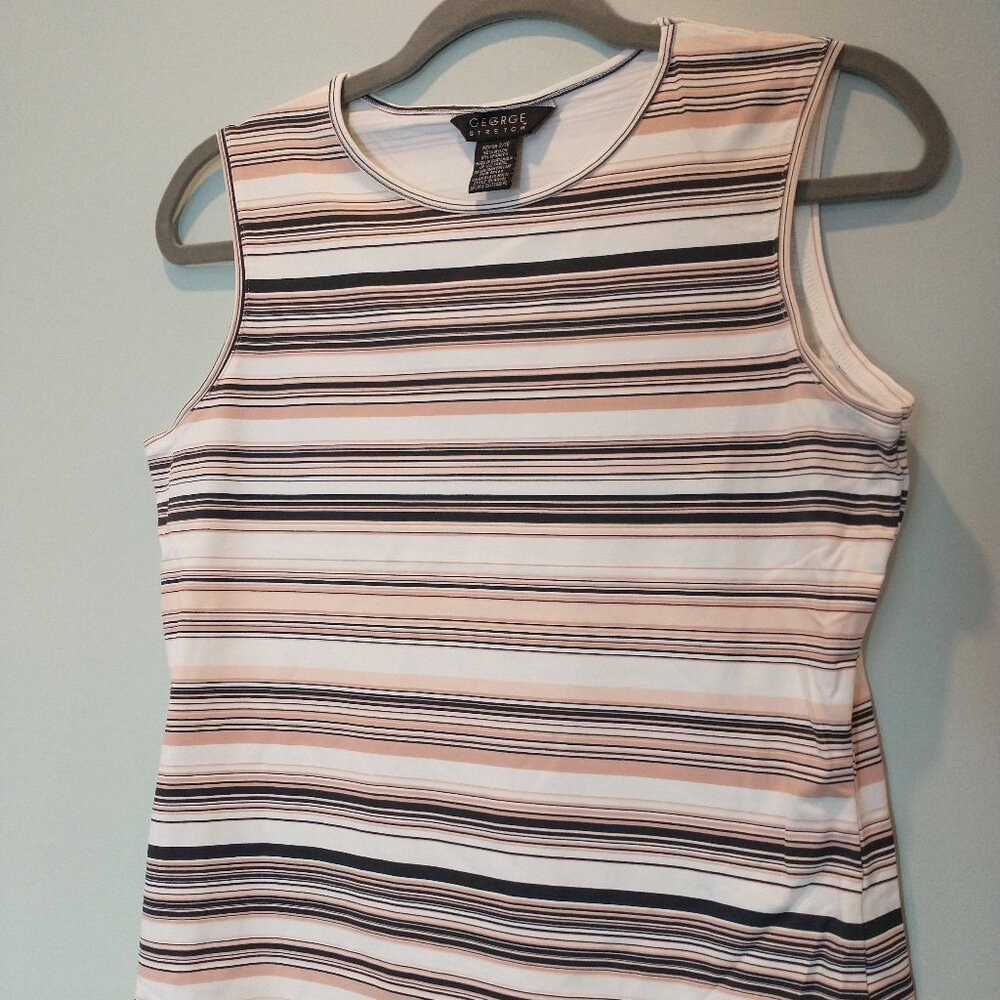 NWOT George Striped Sleeveless Top Size M